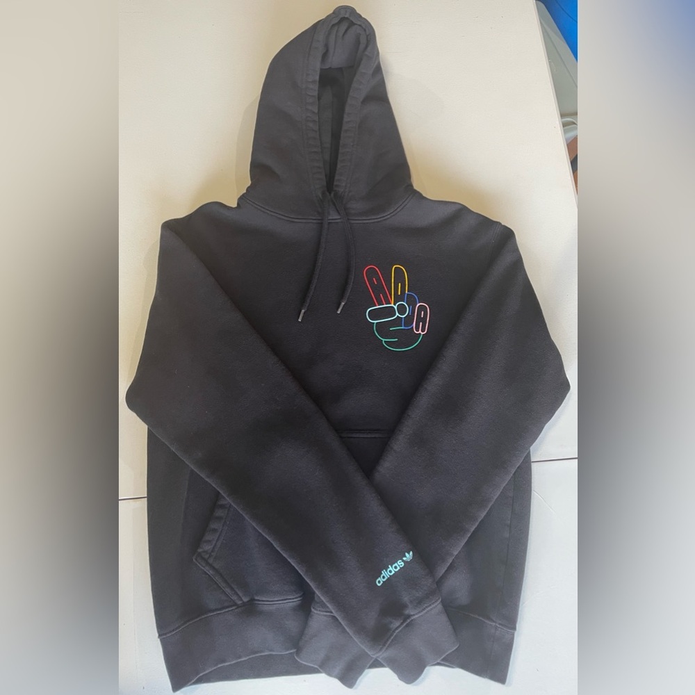 Black Adidas Hooded Sweatshirt